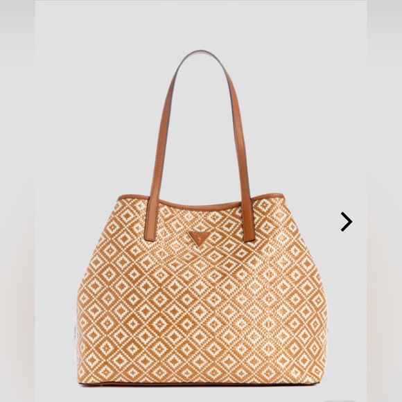 ✨✨NWT Guess Vikky Straw Tote Set✨✨ - Picture 9 of 13